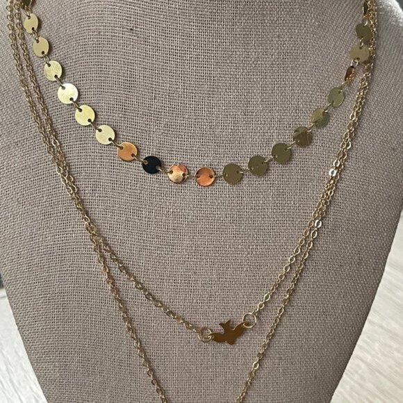 3 for 30 $ MULTI LAYER Dove/Sequin Necklace - Picture 7 of 10